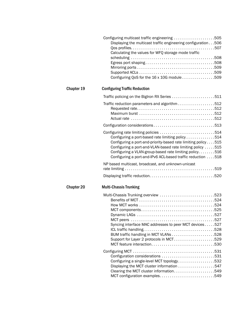 Brocade BigIron RX Series Configuration Guide User Manual | Page 17 / 1550