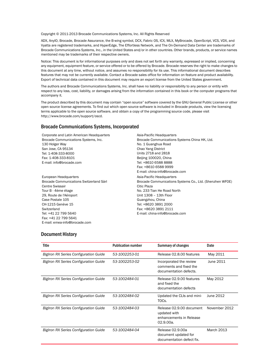 Brocade BigIron RX Series Configuration Guide User Manual | Page 2 / 1550