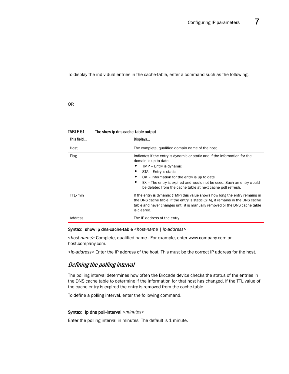 Defining the polling interval | Brocade BigIron RX Series Configuration Guide User Manual | Page 257 / 1550