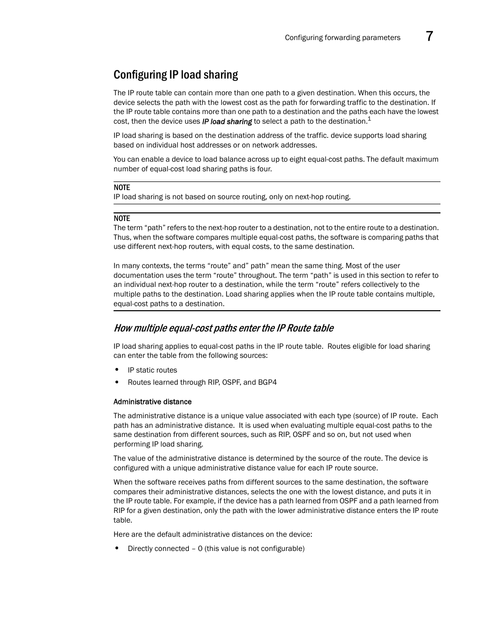 Configuring ip load sharing | Brocade BigIron RX Series Configuration Guide User Manual | Page 289 / 1550