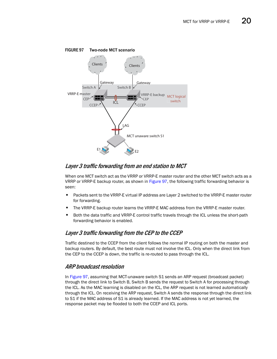 Arp broadcast resolution | Brocade BigIron RX Series Configuration Guide User Manual | Page 661 / 1550