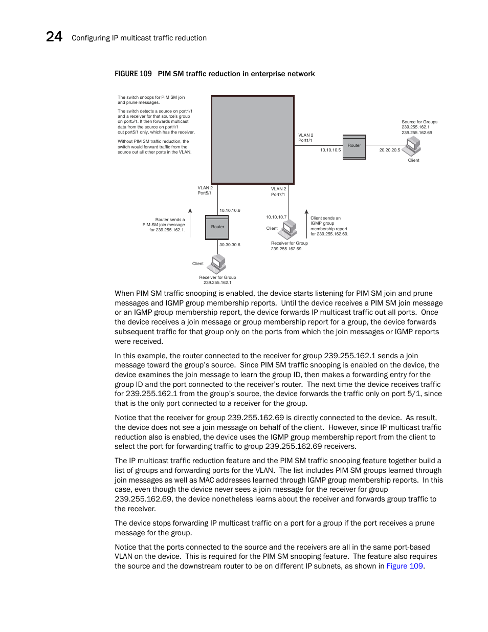 Figure 109, Configuring ip multicast traffic reduction | Brocade BigIron RX Series Configuration Guide User Manual | Page 814 / 1550