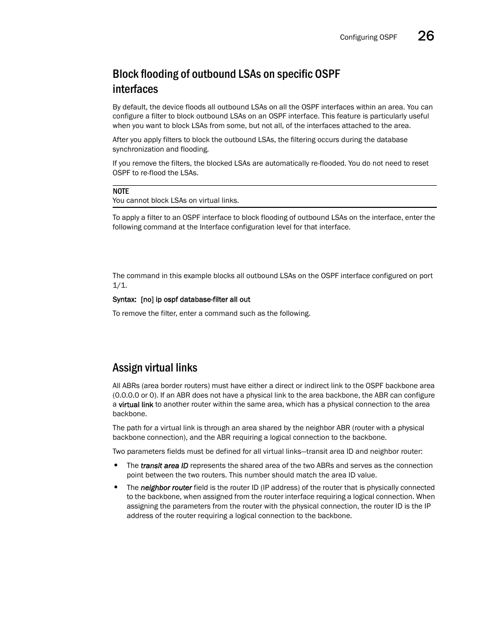 Assign virtual links | Brocade BigIron RX Series Configuration Guide User Manual | Page 847 / 1550