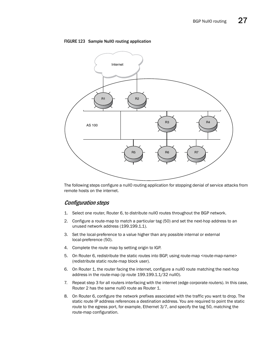 Figure 123, Configuration steps | Brocade BigIron RX Series Configuration Guide User Manual | Page 909 / 1550