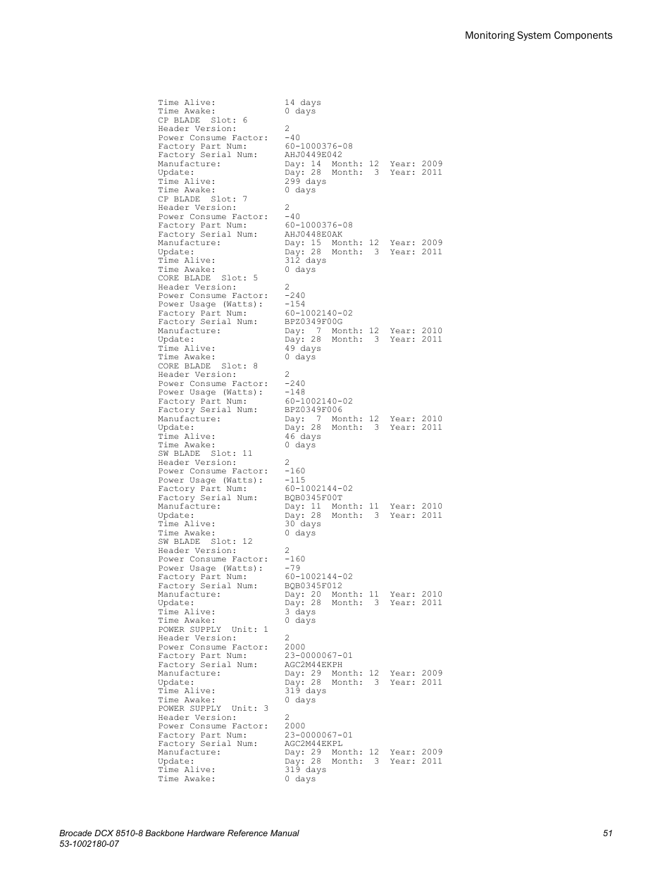 Brocade DCX 8510-8 Backbone Hardware Reference Manual User Manual | Page 51 / 178