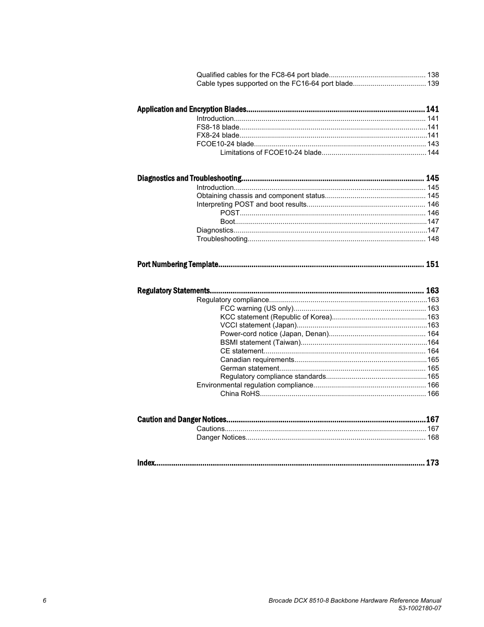 Brocade DCX 8510-8 Backbone Hardware Reference Manual User Manual | Page 6 / 178