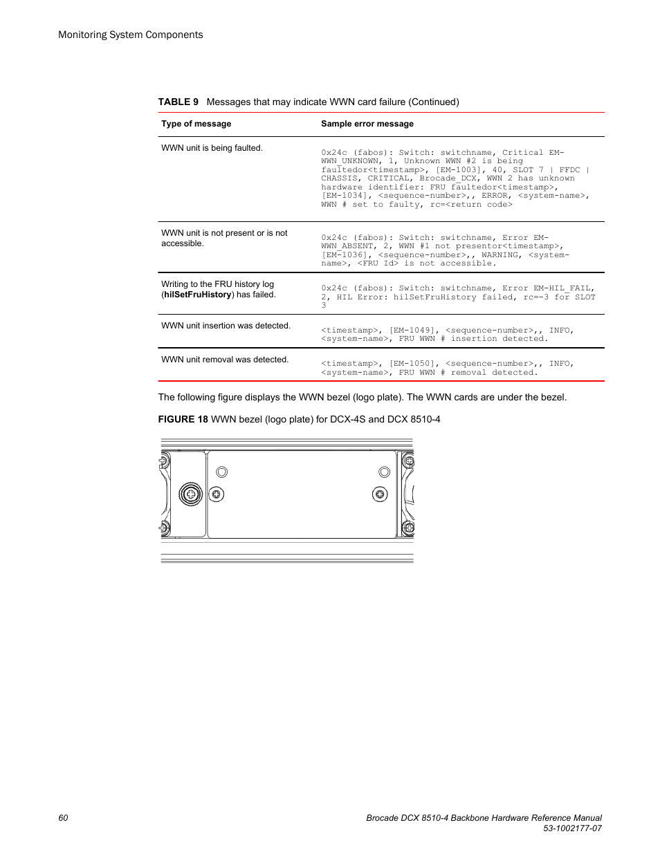Brocade DCX 8510-4 Backbone Hardware Reference Manual User Manual | Page 60 / 156