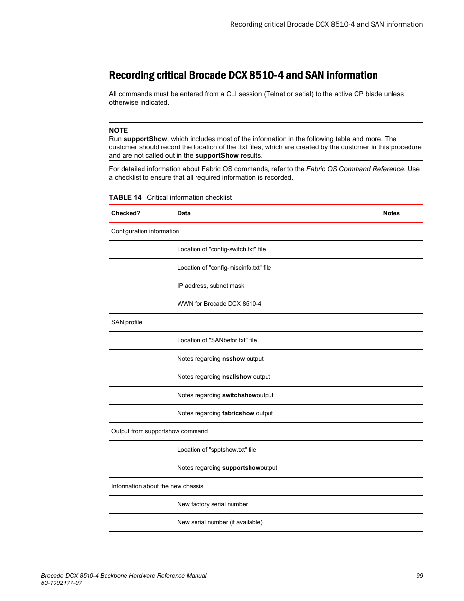 Brocade DCX 8510-4 Backbone Hardware Reference Manual User Manual | Page 99 / 156