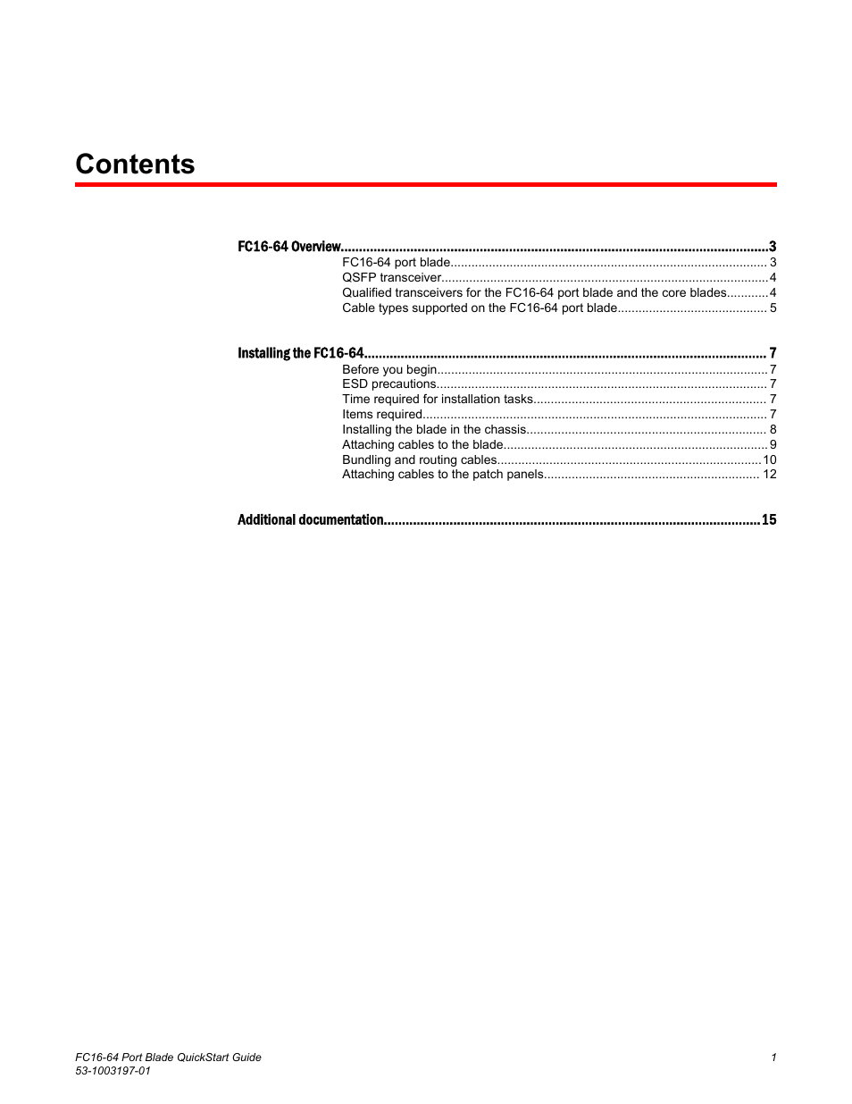 Brocade FC16-64 Port Blade QuickStart Guide (Supporting DCX 8510-4 and DCX 8510-8 with Fabric OS 7.3.0 and above) User Manual | Page 3 / 18