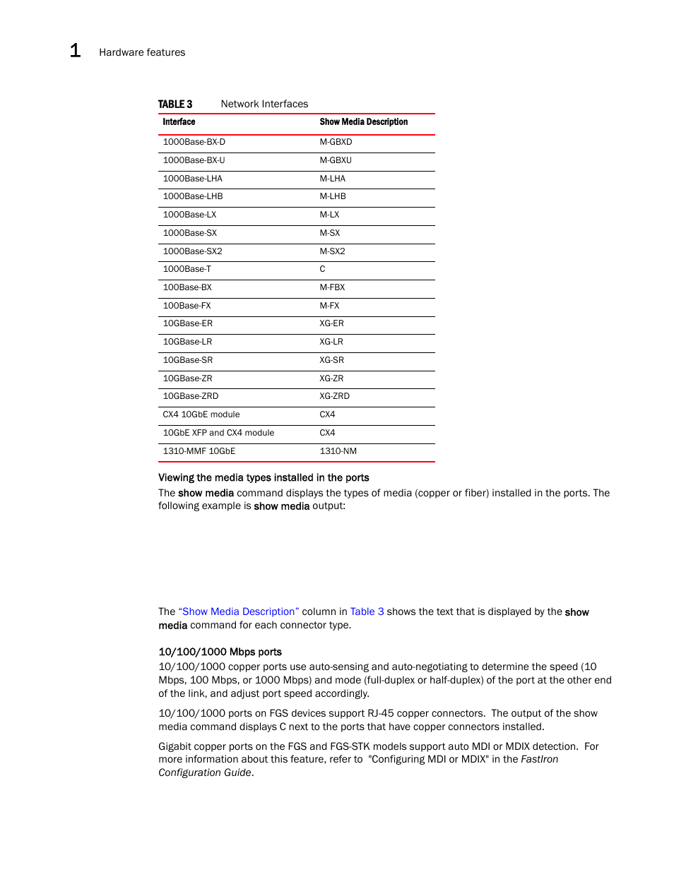 Table 3, Draft: brocade confidential | Brocade FastIron GS and GS-STK Hardware Installation Guide User Manual | Page 18 / 126