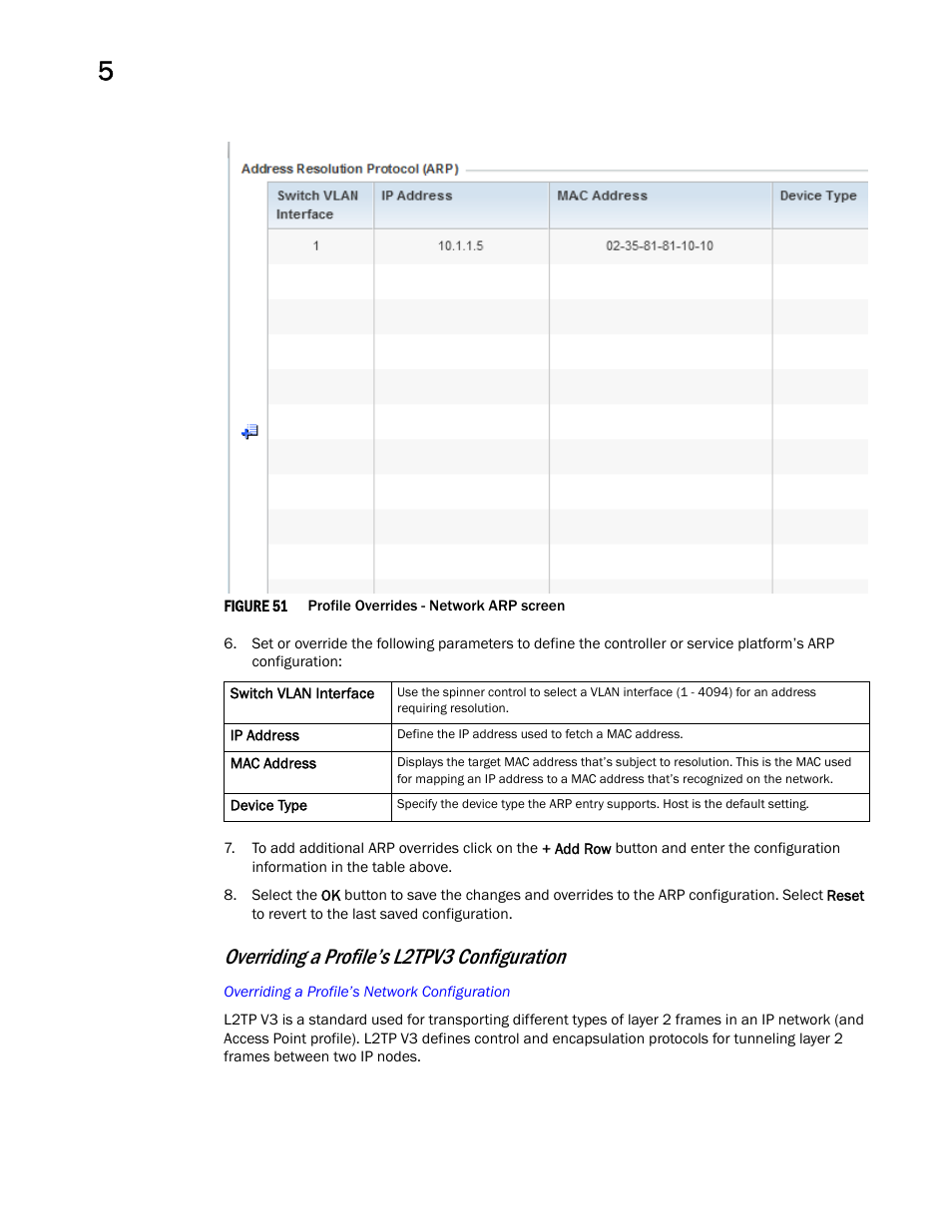Overriding a profile’s l2tpv3 configuration | Brocade Mobility RFS Controller System Reference Guide (Supporting software release 5.5.0.0 and later) User Manual | Page 146 / 1017