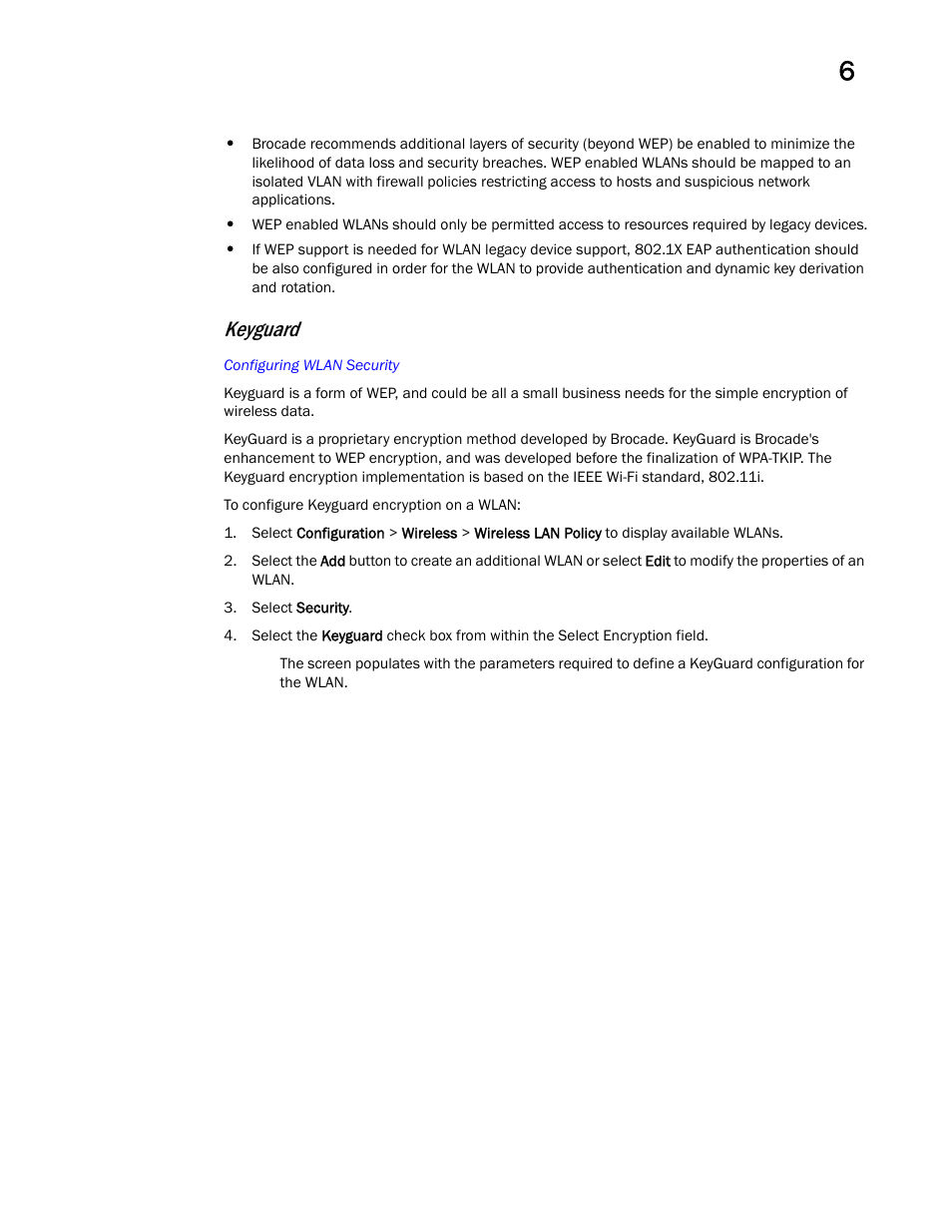 Keyguard | Brocade Mobility RFS Controller System Reference Guide (Supporting software release 5.5.0.0 and later) User Manual | Page 285 / 1017