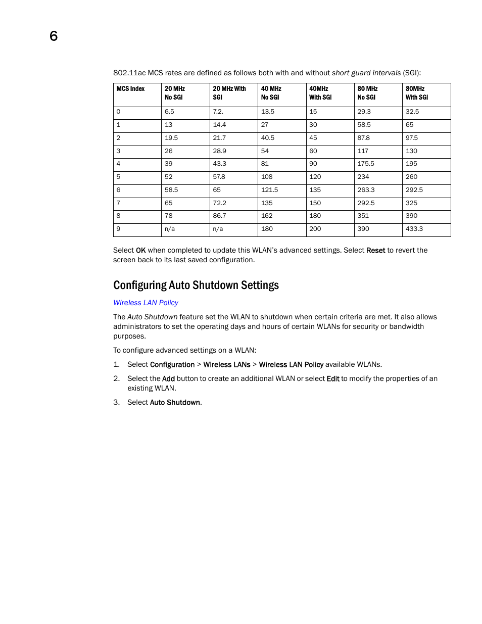 Configuring auto shutdown settings | Brocade Mobility RFS Controller System Reference Guide (Supporting software release 5.5.0.0 and later) User Manual | Page 304 / 1017