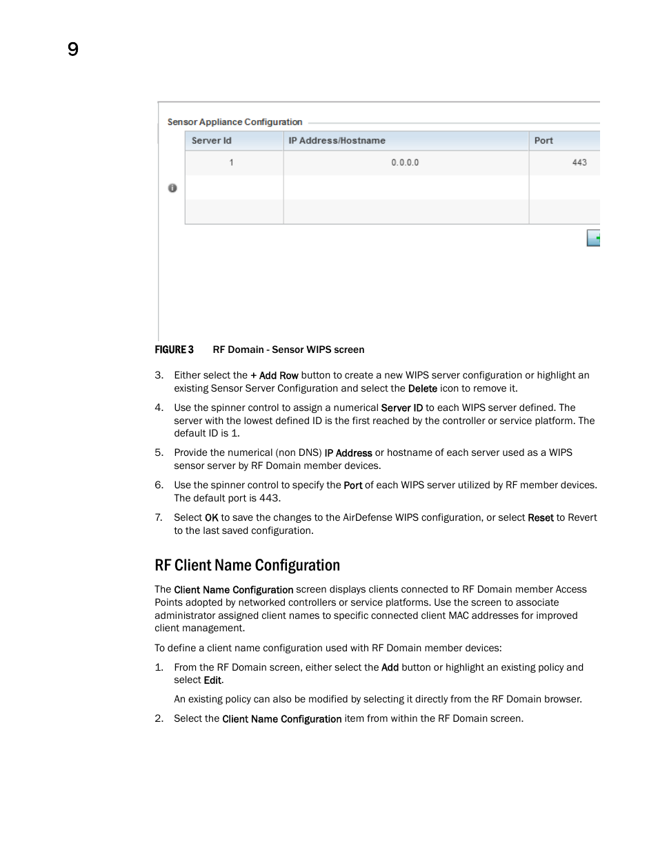 Rf client name configuration | Brocade Mobility RFS Controller System Reference Guide (Supporting software release 5.5.0.0 and later) User Manual | Page 562 / 1017