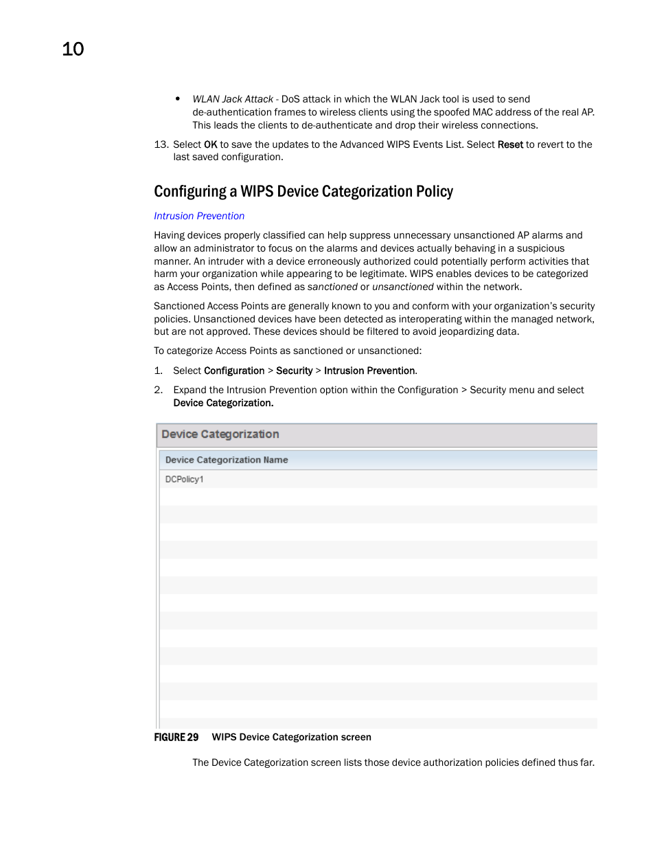 Configuring a wips device categorization policy | Brocade Mobility RFS Controller System Reference Guide (Supporting software release 5.5.0.0 and later) User Manual | Page 622 / 1017