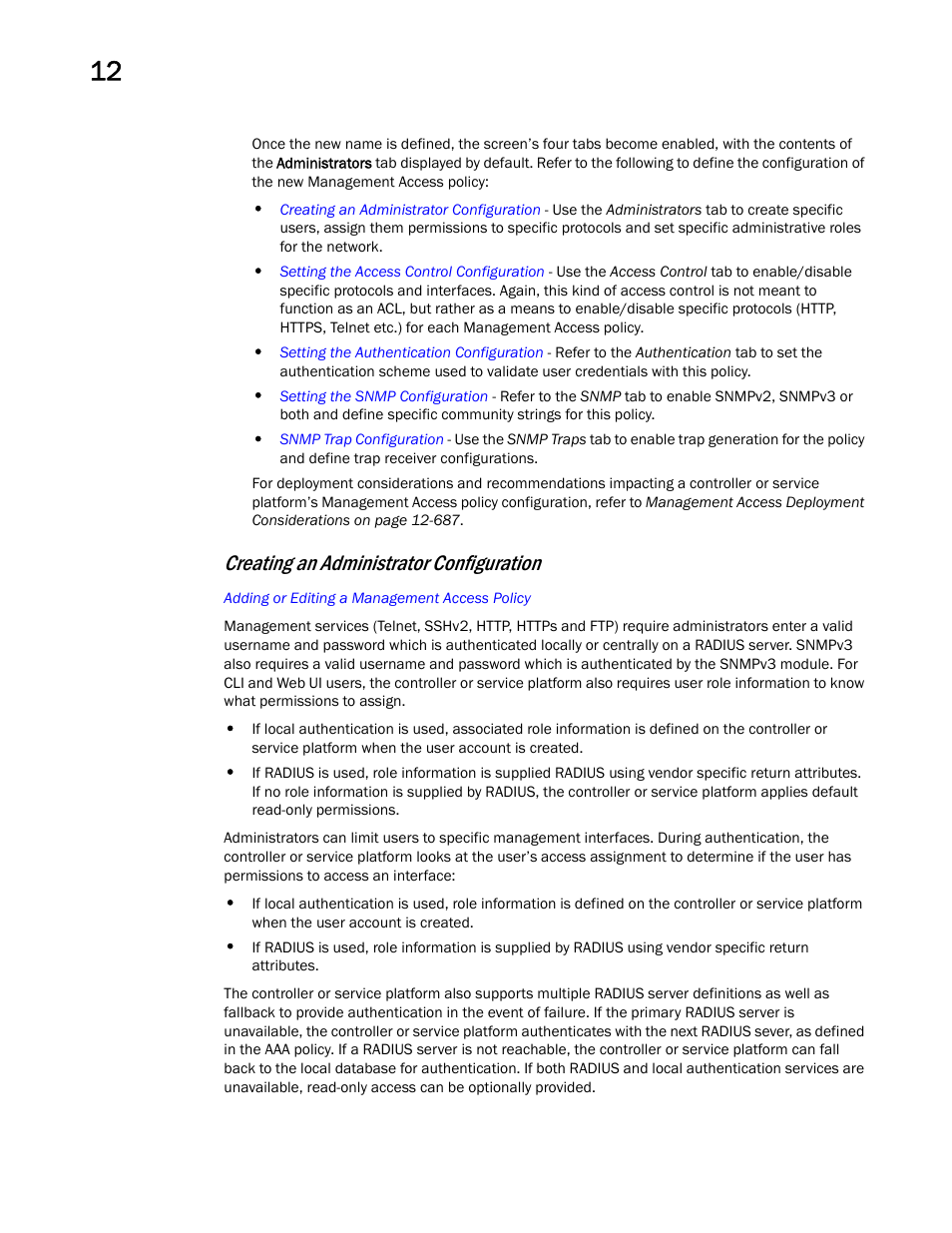 Creating an administrator configuration | Brocade Mobility RFS Controller System Reference Guide (Supporting software release 5.5.0.0 and later) User Manual | Page 684 / 1017