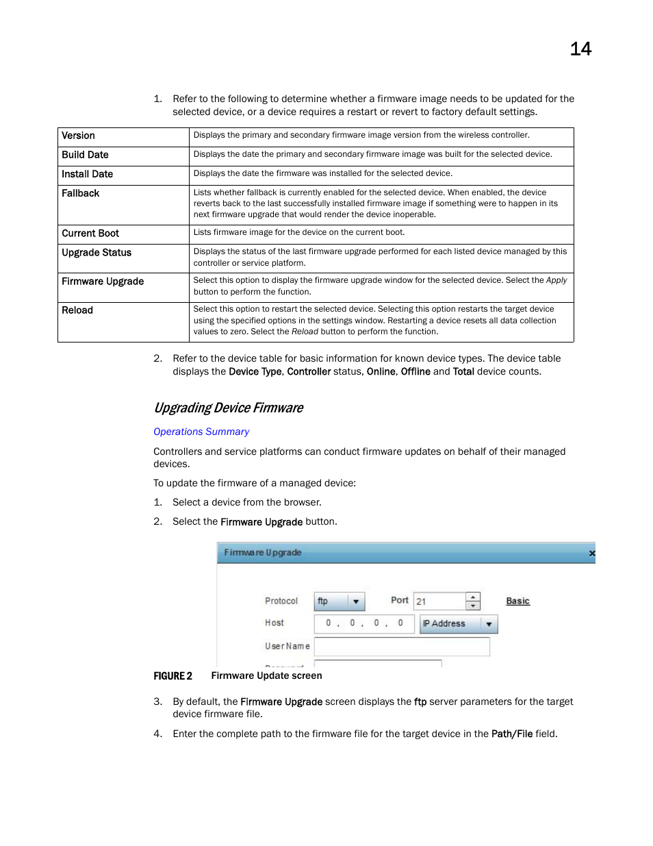 Upgrading device firmware | Brocade Mobility RFS Controller System Reference Guide (Supporting software release 5.5.0.0 and later) User Manual | Page 711 / 1017