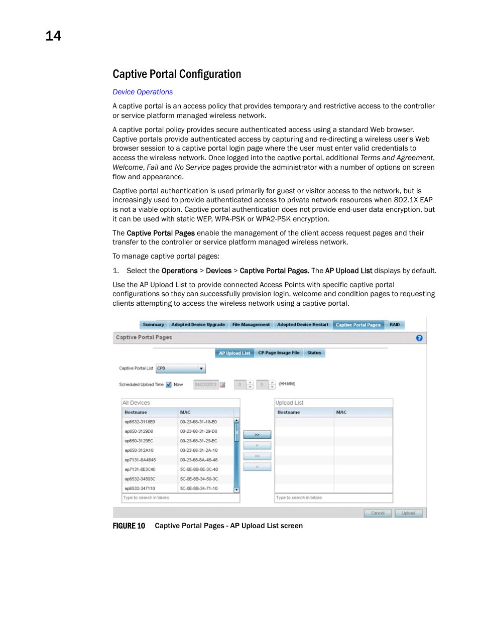 Captive portal configuration | Brocade Mobility RFS Controller System Reference Guide (Supporting software release 5.5.0.0 and later) User Manual | Page 722 / 1017