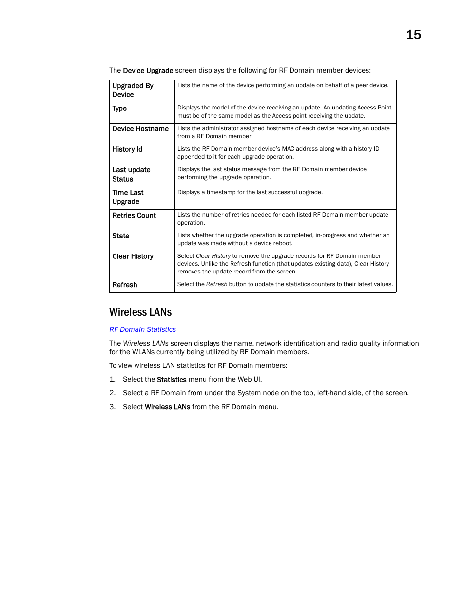 Wireless lans | Brocade Mobility RFS Controller System Reference Guide (Supporting software release 5.5.0.0 and later) User Manual | Page 771 / 1017