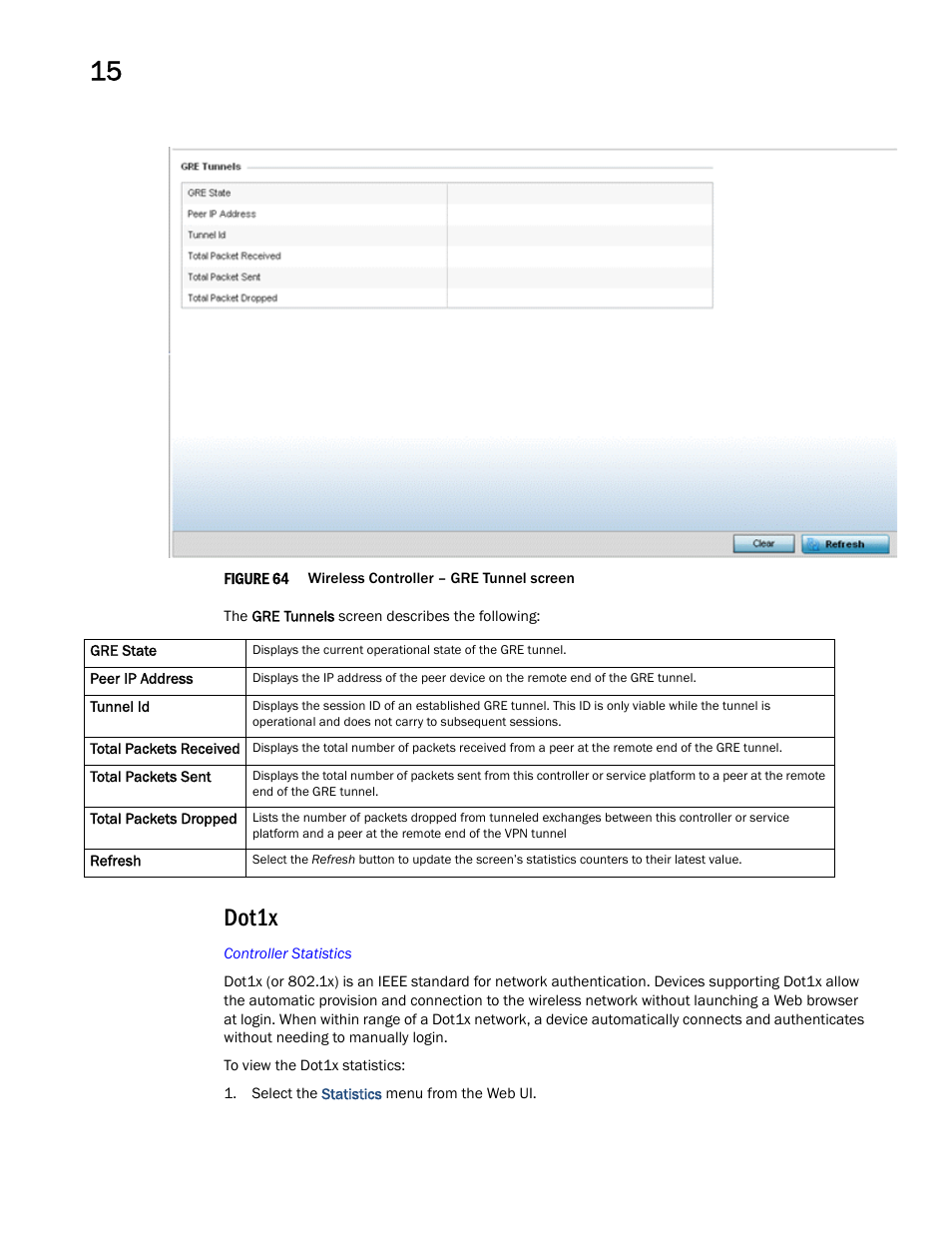 Dot1x | Brocade Mobility RFS Controller System Reference Guide (Supporting software release 5.5.0.0 and later) User Manual | Page 854 / 1017