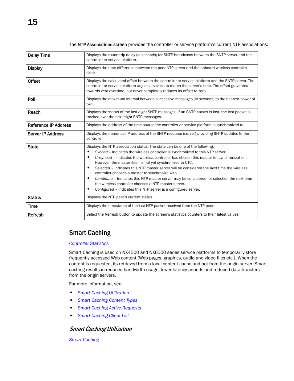 Smart caching, Smart caching utilization | Brocade Mobility RFS Controller System Reference Guide (Supporting software release 5.5.0.0 and later) User Manual | Page 892 / 1017