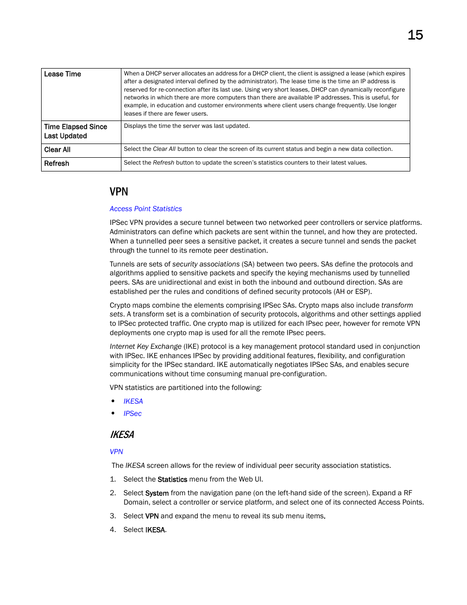 Ikesa | Brocade Mobility RFS Controller System Reference Guide (Supporting software release 5.5.0.0 and later) User Manual | Page 965 / 1017