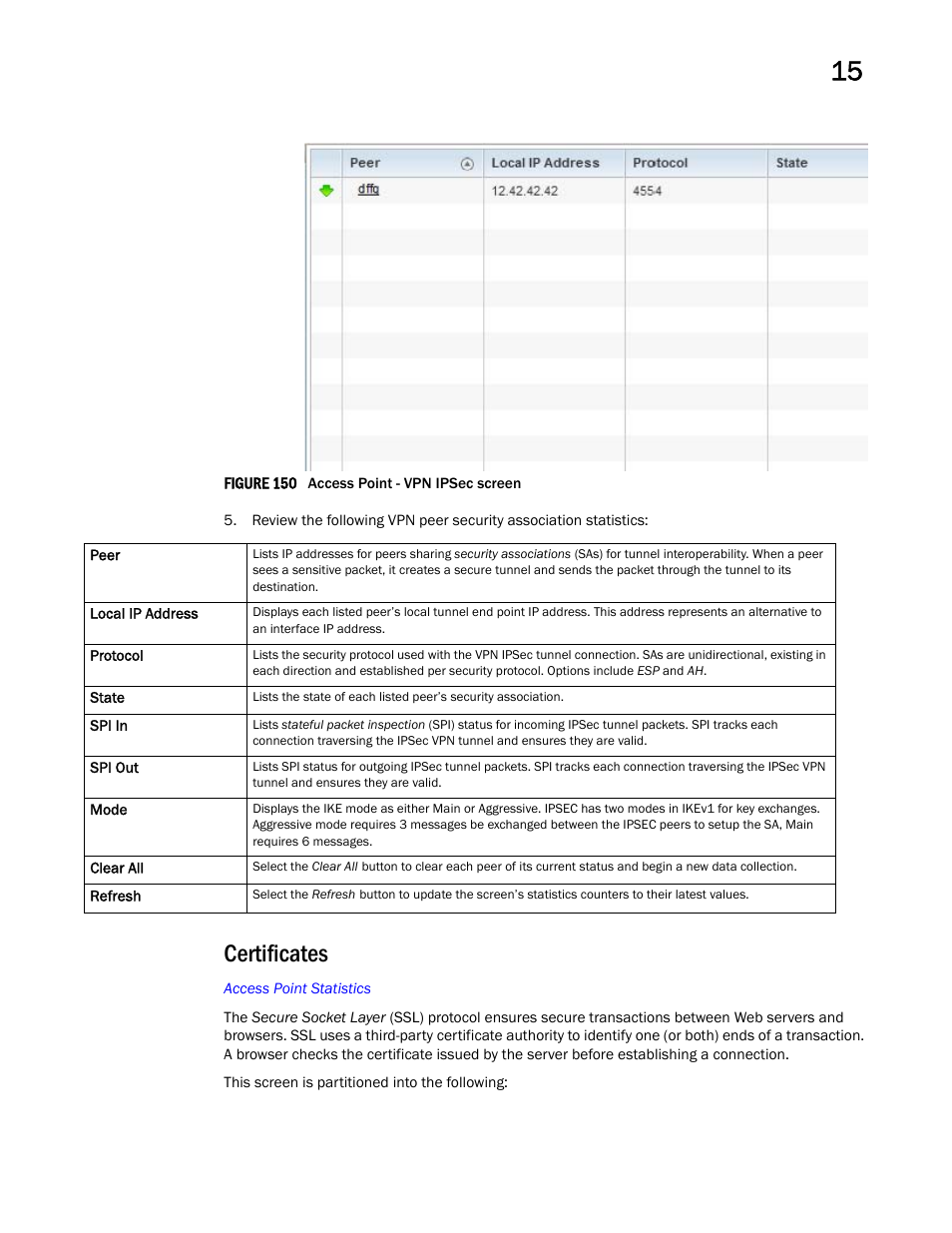 Certificates | Brocade Mobility RFS Controller System Reference Guide (Supporting software release 5.5.0.0 and later) User Manual | Page 967 / 1017
