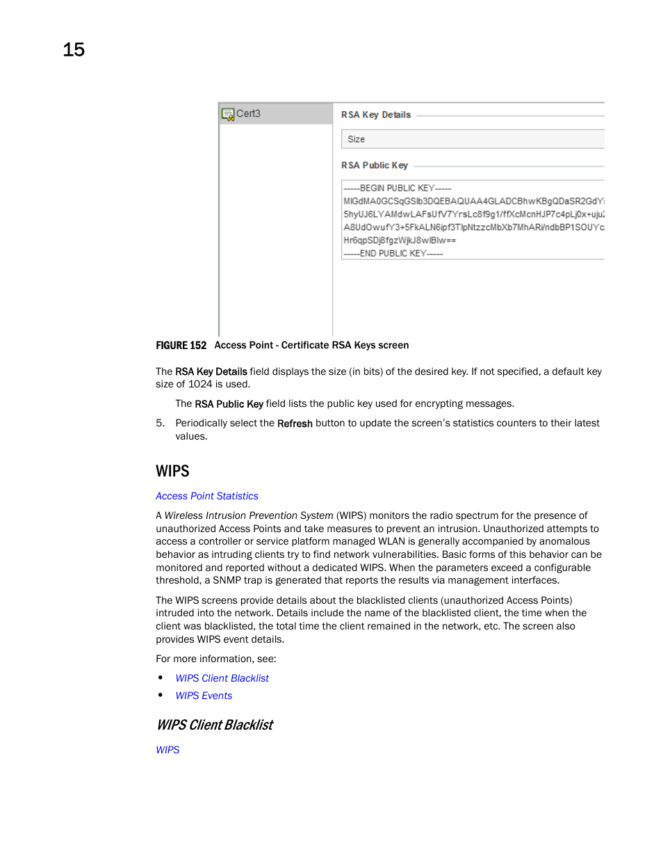 Wips, Wips client blacklist | Brocade Mobility RFS Controller System Reference Guide (Supporting software release 5.5.0.0 and later) User Manual | Page 970 / 1017