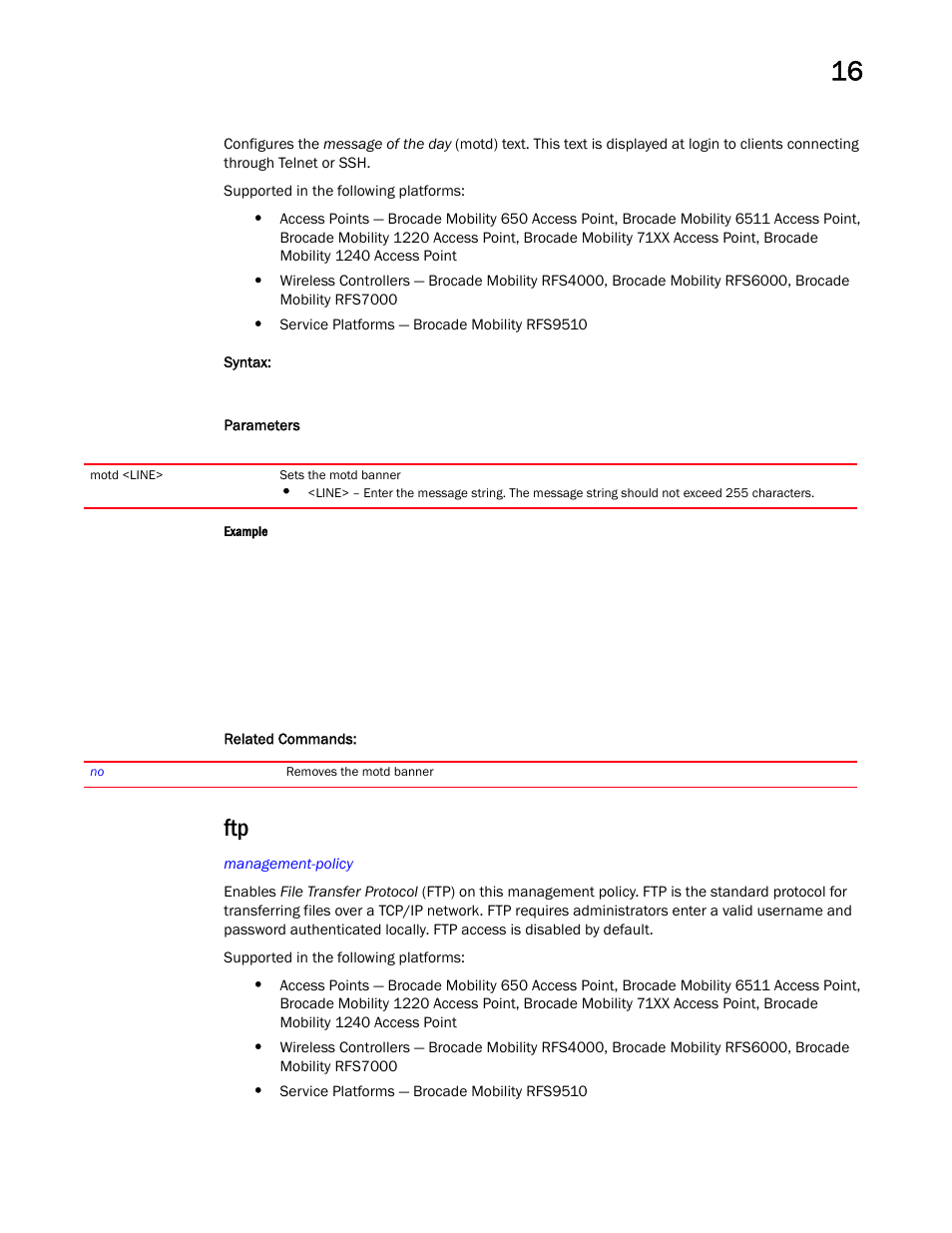 Brocade Mobility RFS Controller CLI Reference Guide (Supporting software release 5.5.0.0 and later) User Manual | Page 1028 / 1355