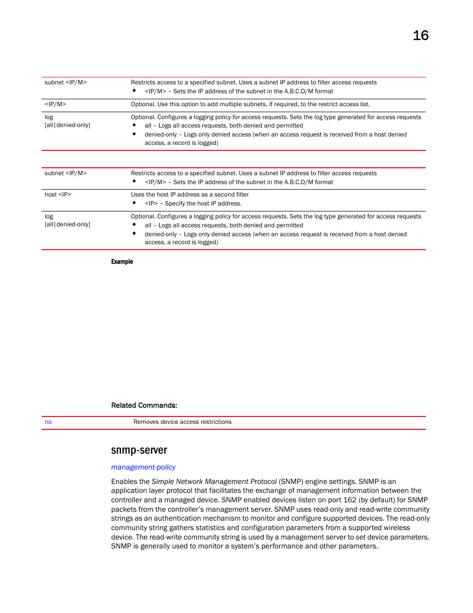 Snmp-server | Brocade Mobility RFS Controller CLI Reference Guide (Supporting software release 5.5.0.0 and later) User Manual | Page 1038 / 1355