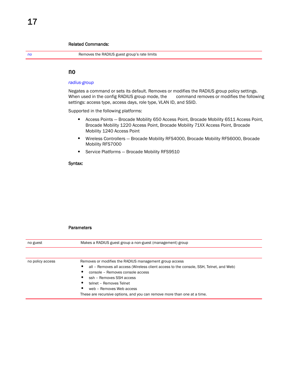 Brocade Mobility RFS Controller CLI Reference Guide (Supporting software release 5.5.0.0 and later) User Manual | Page 1055 / 1355