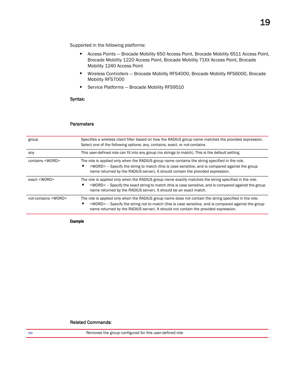 Brocade Mobility RFS Controller CLI Reference Guide (Supporting software release 5.5.0.0 and later) User Manual | Page 1121 / 1355