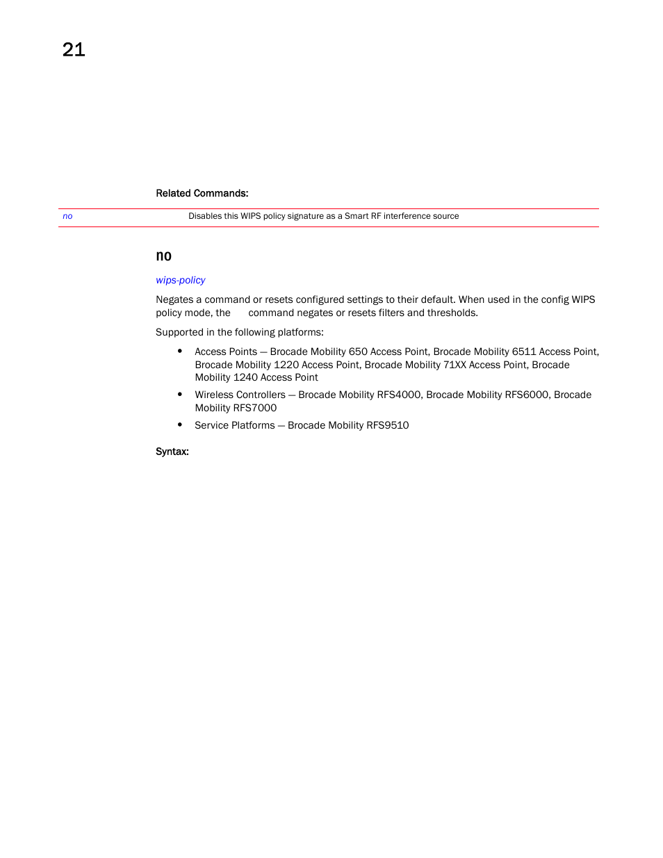 Brocade Mobility RFS Controller CLI Reference Guide (Supporting software release 5.5.0.0 and later) User Manual | Page 1162 / 1355