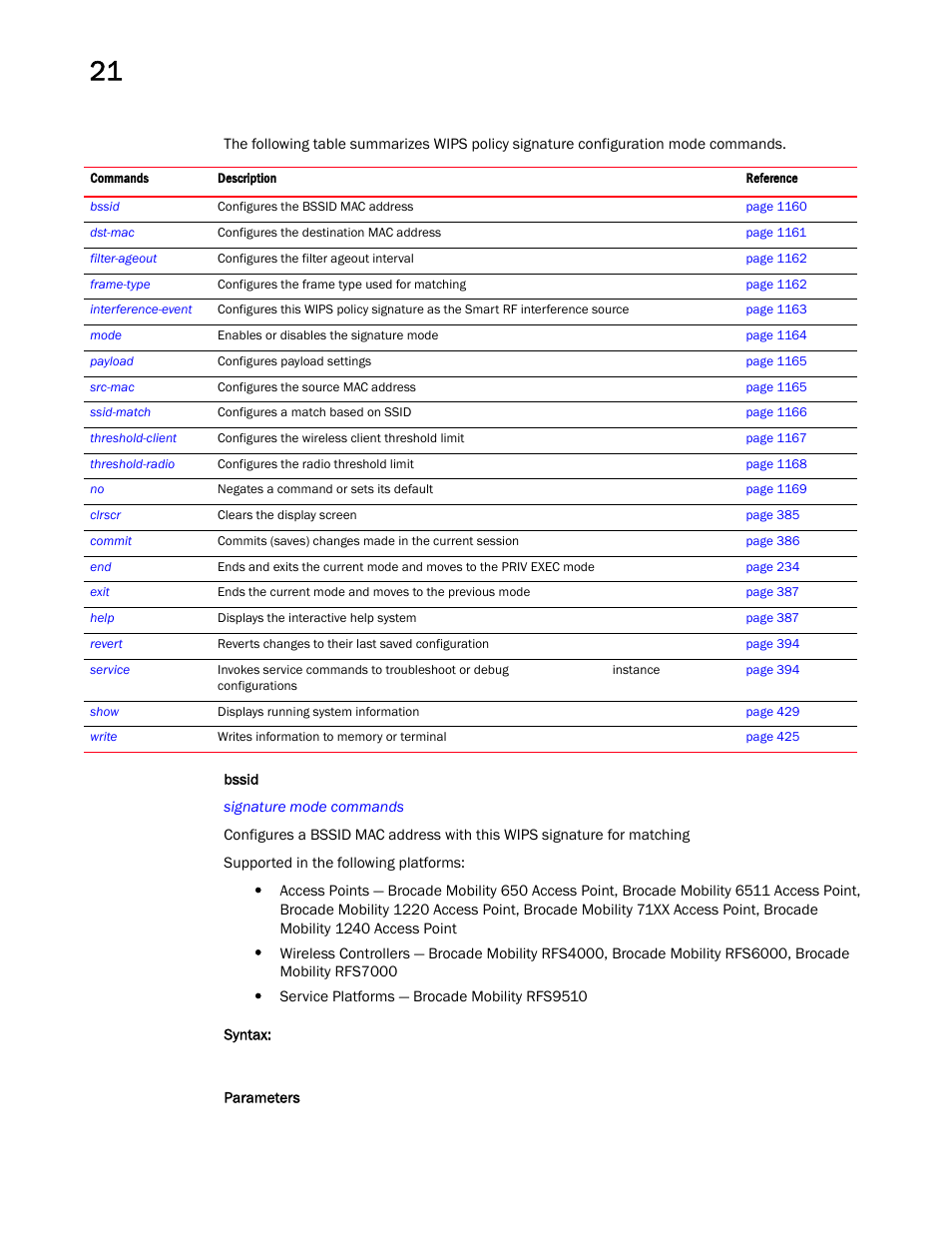 Brocade Mobility RFS Controller CLI Reference Guide (Supporting software release 5.5.0.0 and later) User Manual | Page 1168 / 1355