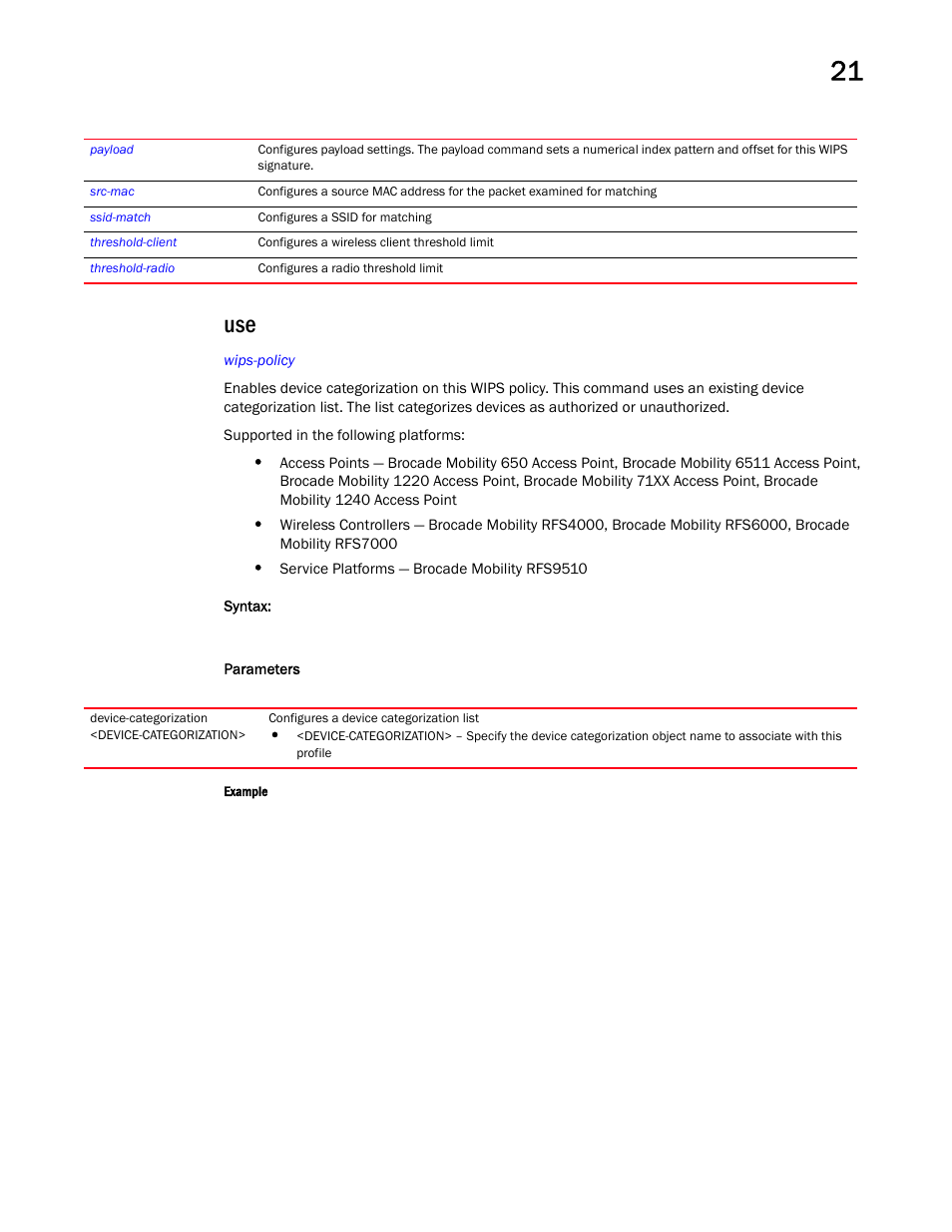 Brocade Mobility RFS Controller CLI Reference Guide (Supporting software release 5.5.0.0 and later) User Manual | Page 1179 / 1355