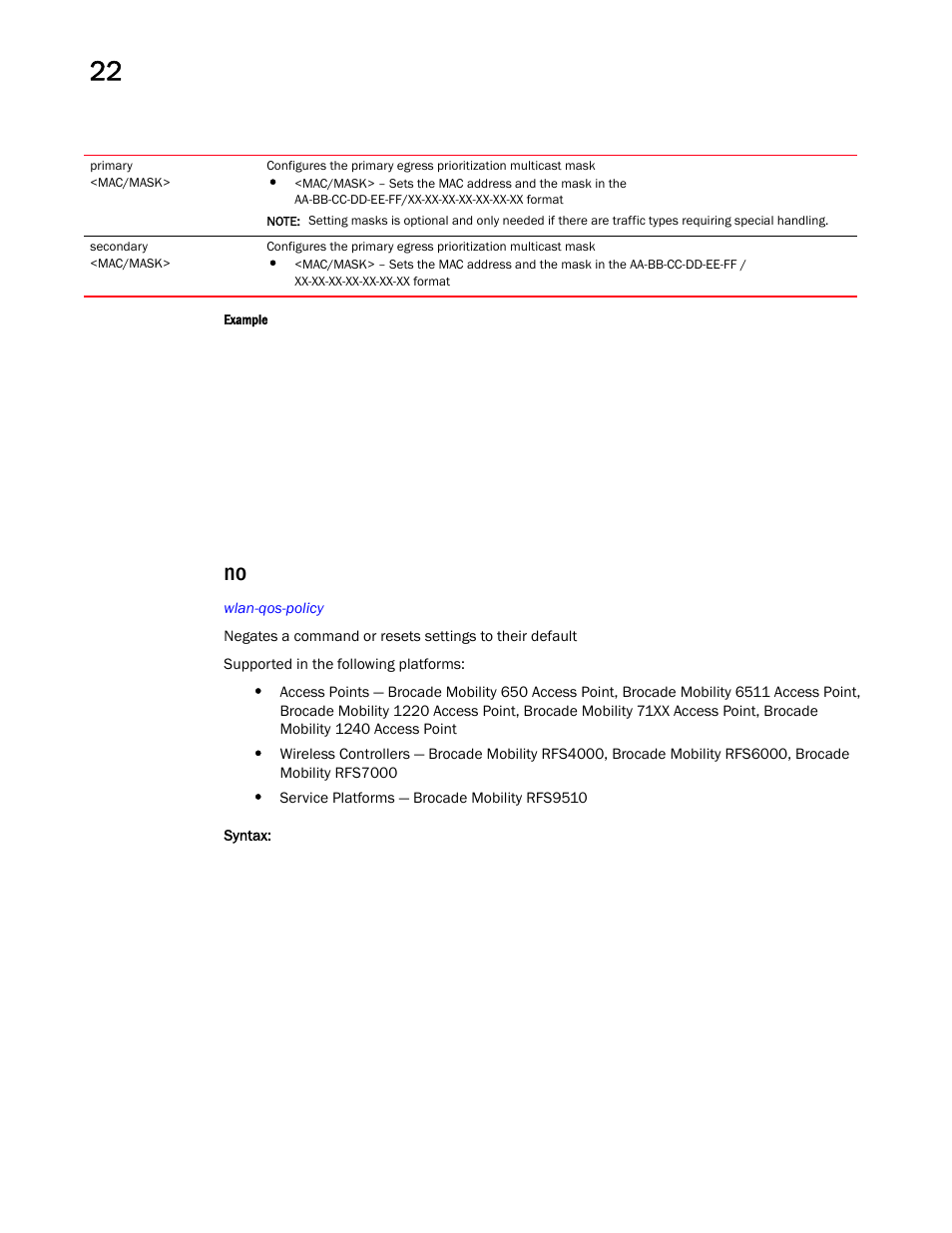 Brocade Mobility RFS Controller CLI Reference Guide (Supporting software release 5.5.0.0 and later) User Manual | Page 1186 / 1355