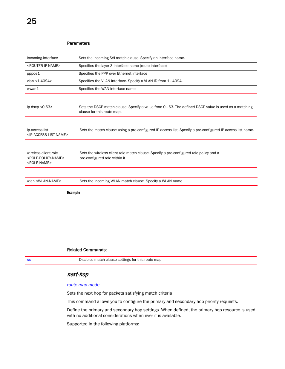 Next-hop | Brocade Mobility RFS Controller CLI Reference Guide (Supporting software release 5.5.0.0 and later) User Manual | Page 1258 / 1355