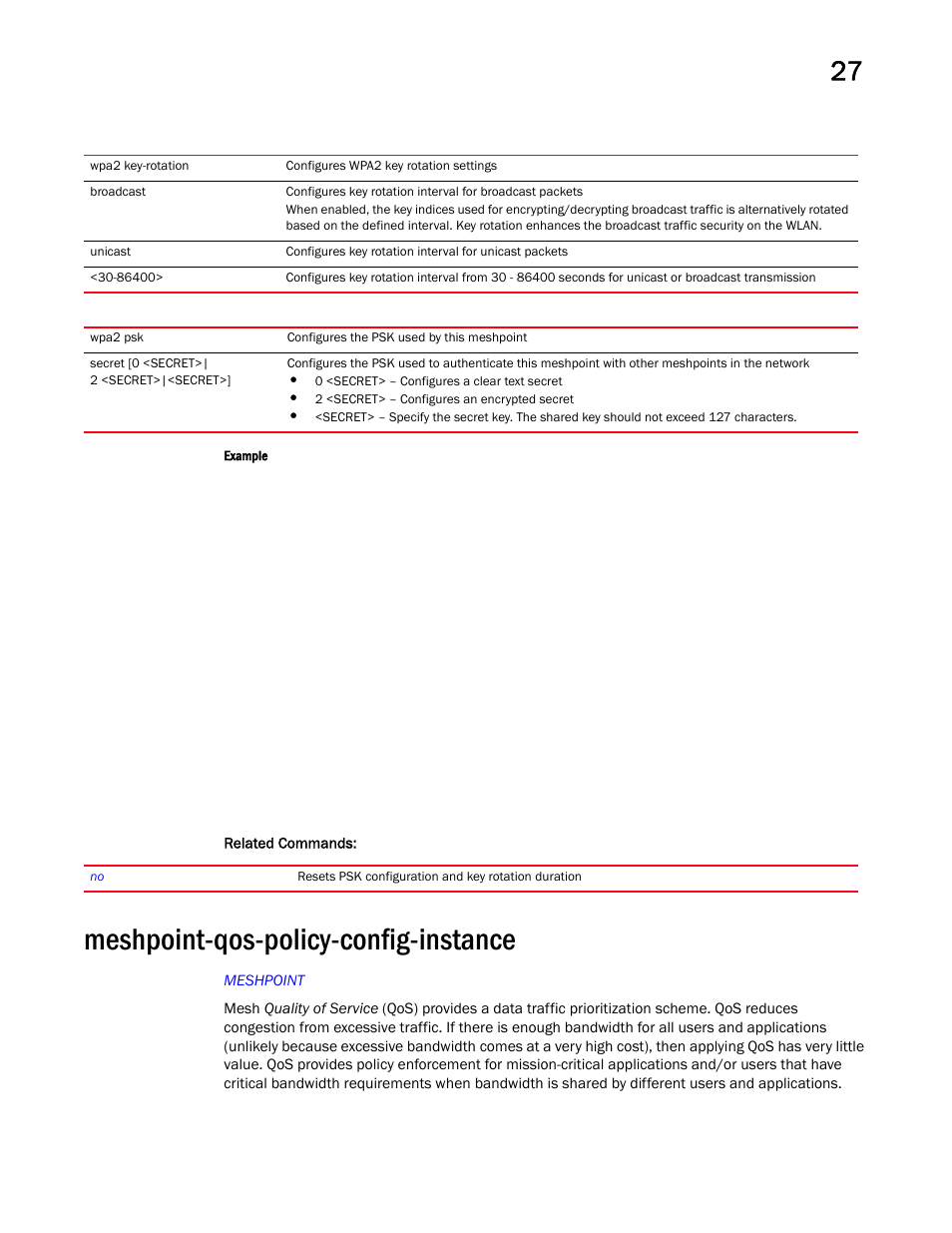 Meshpoint-qos-policy-config-instance | Brocade Mobility RFS Controller CLI Reference Guide (Supporting software release 5.5.0.0 and later) User Manual | Page 1291 / 1355