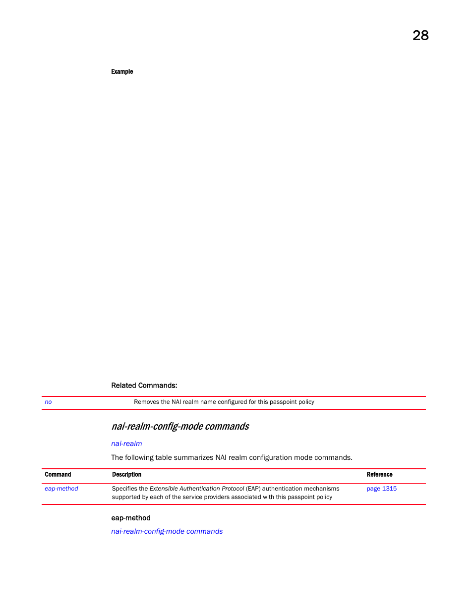 Nai-realm-config-mode commands | Brocade Mobility RFS Controller CLI Reference Guide (Supporting software release 5.5.0.0 and later) User Manual | Page 1323 / 1355