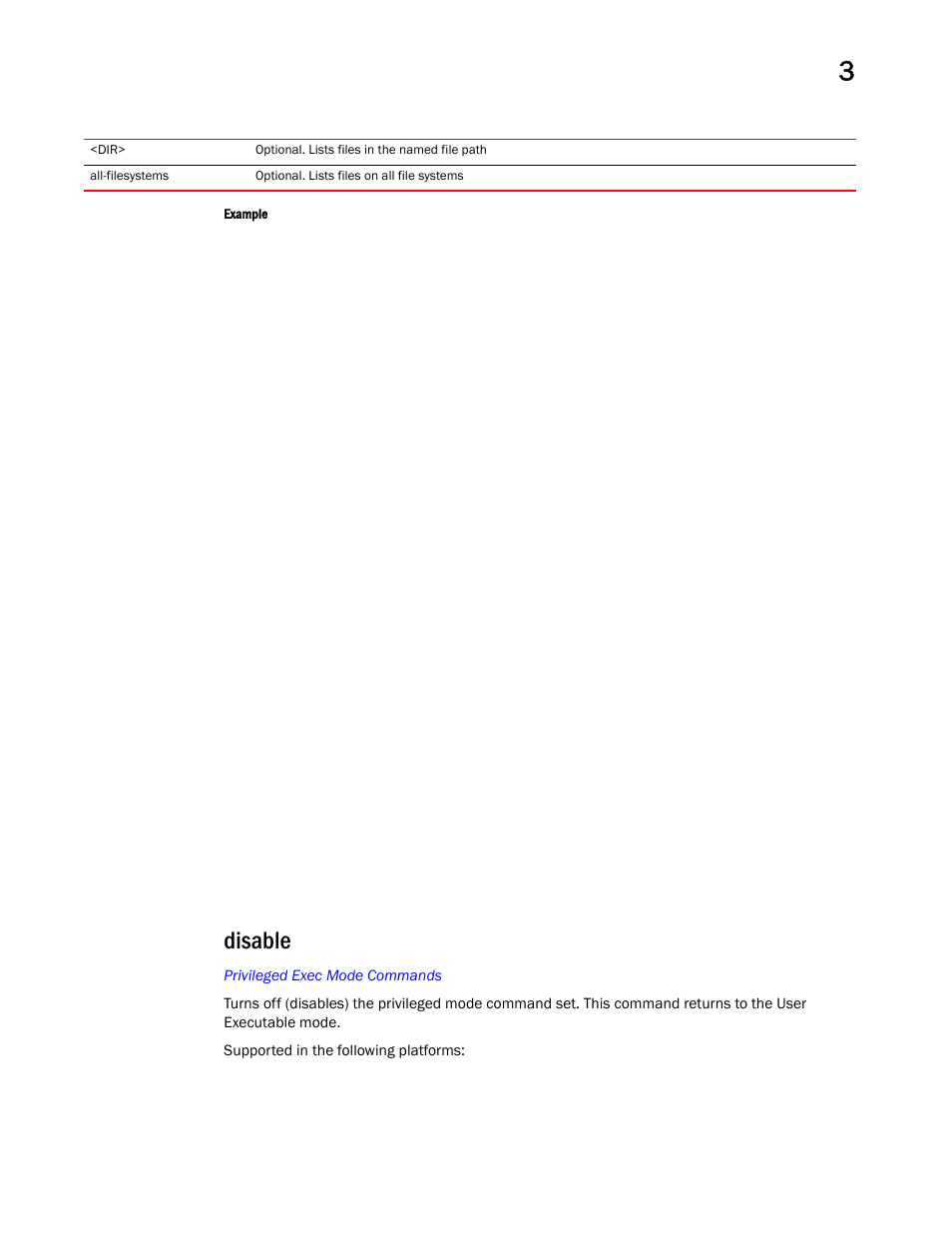 Disable | Brocade Mobility RFS Controller CLI Reference Guide (Supporting software release 5.5.0.0 and later) User Manual | Page 134 / 1355