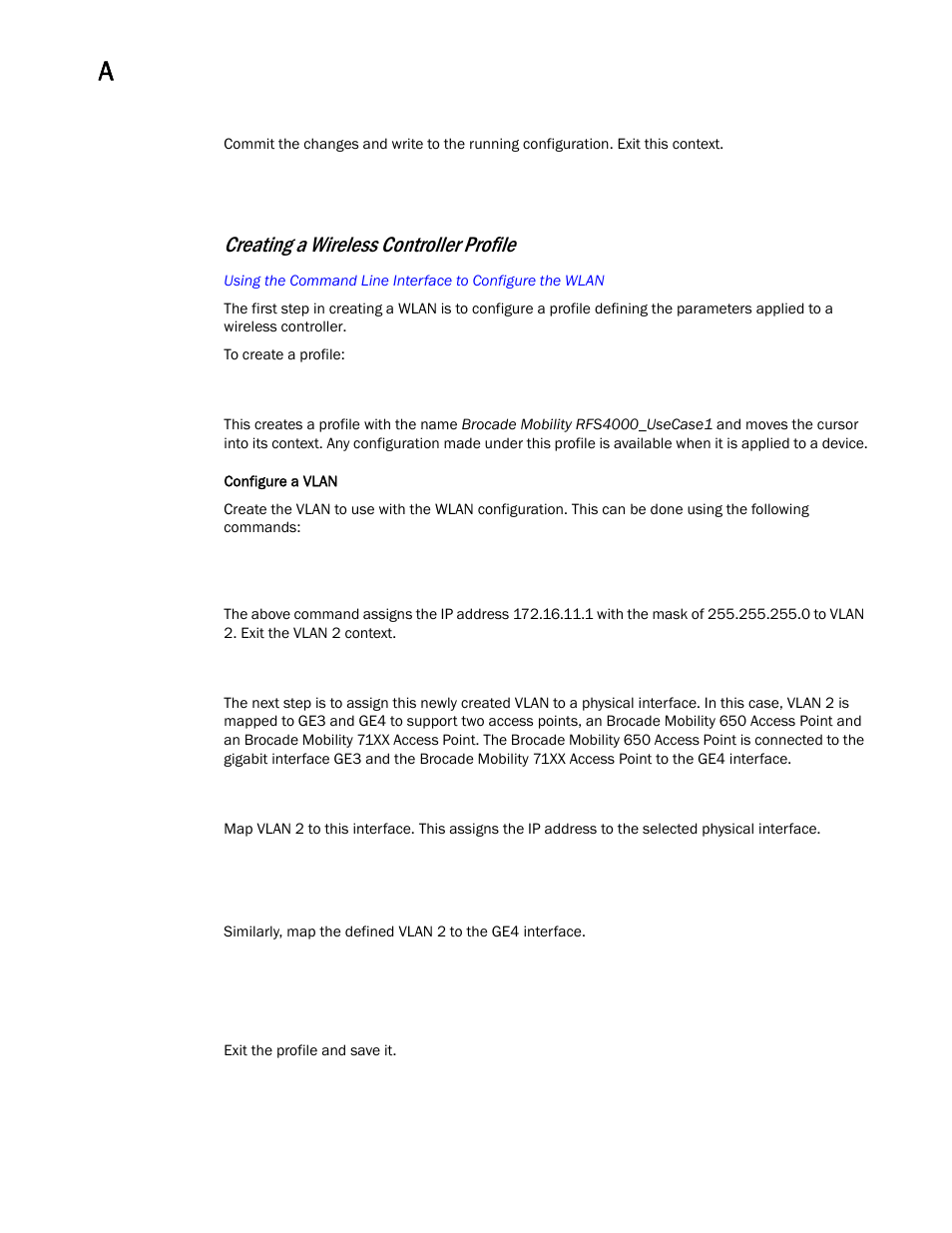 Creating a wireless controller profile | Brocade Mobility RFS Controller CLI Reference Guide (Supporting software release 5.5.0.0 and later) User Manual | Page 1350 / 1355