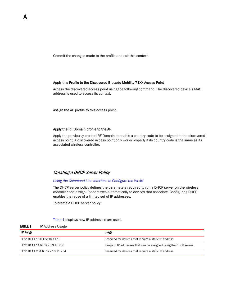 Creating a dhcp server policy | Brocade Mobility RFS Controller CLI Reference Guide (Supporting software release 5.5.0.0 and later) User Manual | Page 1354 / 1355