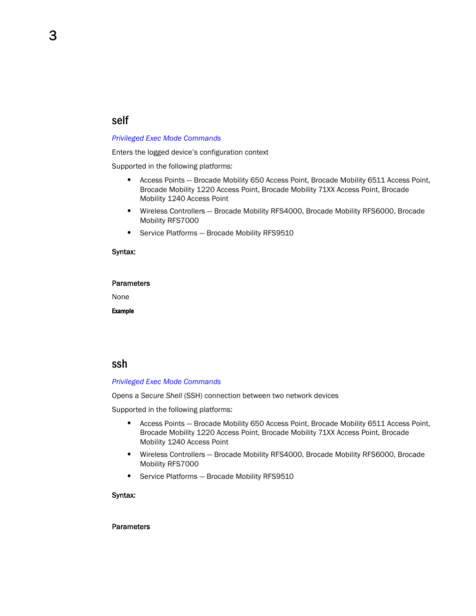 Self | Brocade Mobility RFS Controller CLI Reference Guide (Supporting software release 5.5.0.0 and later) User Manual | Page 155 / 1355