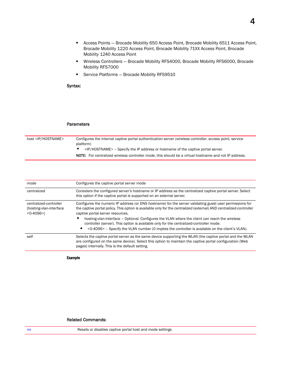 Brocade Mobility RFS Controller CLI Reference Guide (Supporting software release 5.5.0.0 and later) User Manual | Page 209 / 1355