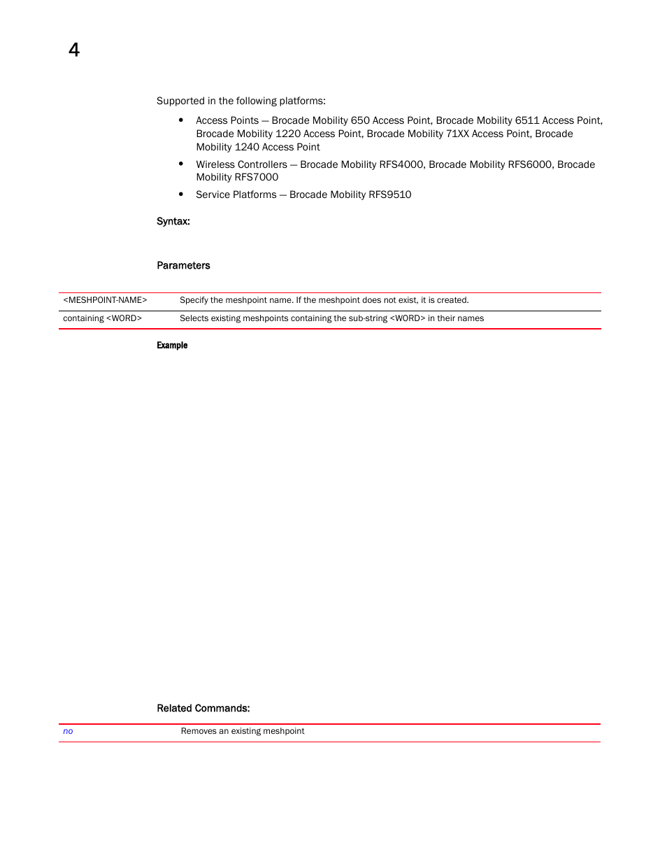 Brocade Mobility RFS Controller CLI Reference Guide (Supporting software release 5.5.0.0 and later) User Manual | Page 272 / 1355