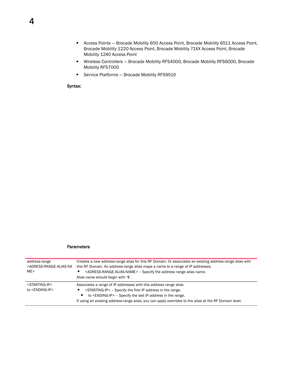 Brocade Mobility RFS Controller CLI Reference Guide (Supporting software release 5.5.0.0 and later) User Manual | Page 304 / 1355