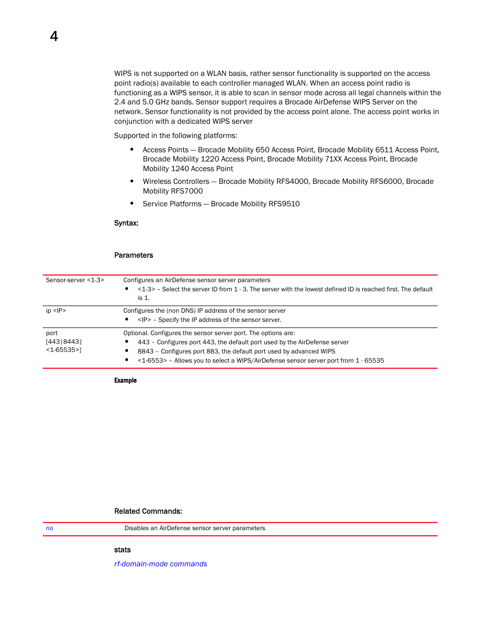 Stats | Brocade Mobility RFS Controller CLI Reference Guide (Supporting software release 5.5.0.0 and later) User Manual | Page 320 / 1355