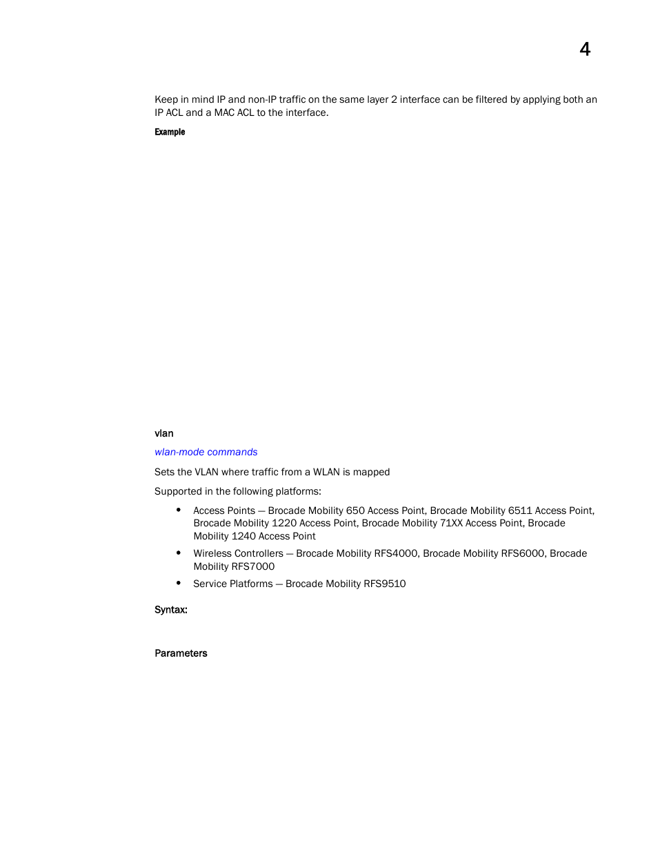 Vlan | Brocade Mobility RFS Controller CLI Reference Guide (Supporting software release 5.5.0.0 and later) User Manual | Page 373 / 1355