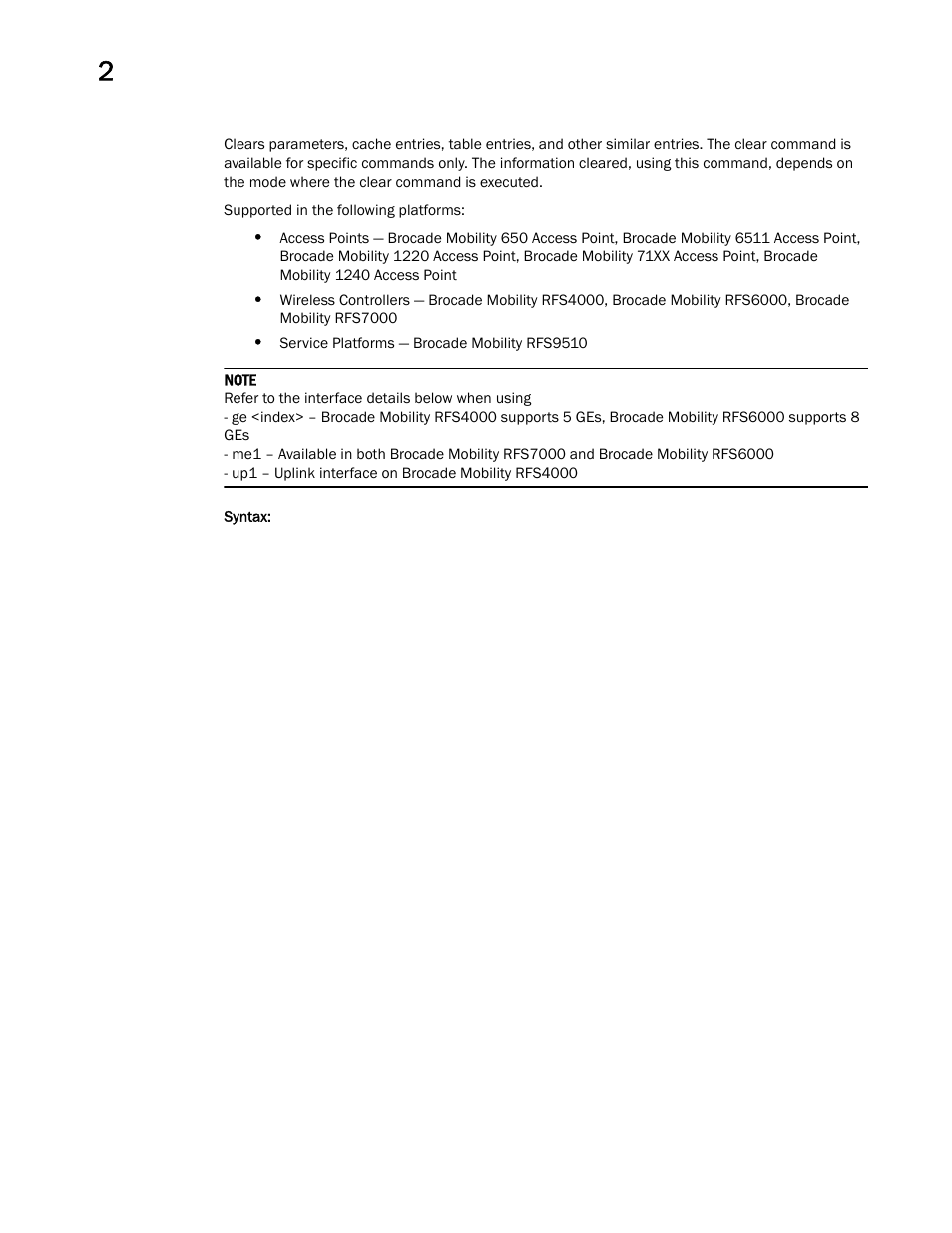 Brocade Mobility RFS Controller CLI Reference Guide (Supporting software release 5.5.0.0 and later) User Manual | Page 38 / 1355