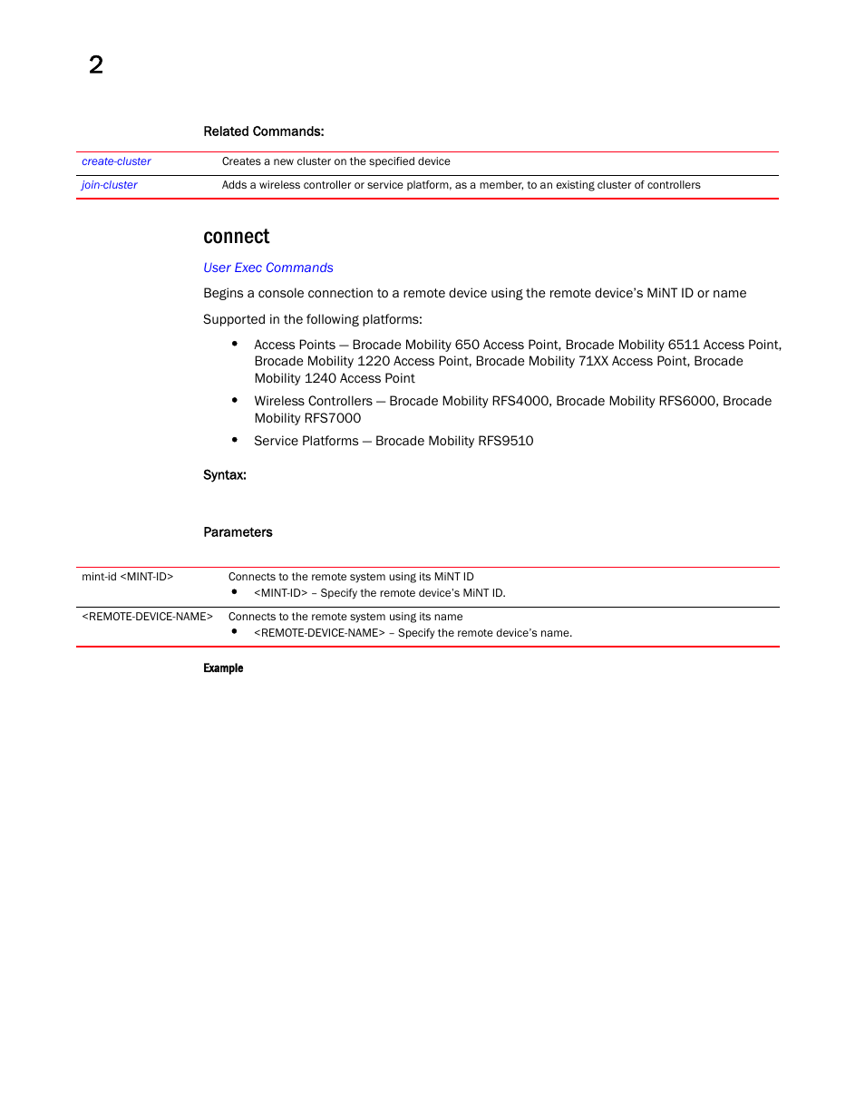 Connect | Brocade Mobility RFS Controller CLI Reference Guide (Supporting software release 5.5.0.0 and later) User Manual | Page 46 / 1355